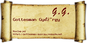 Gottesman György névjegykártya